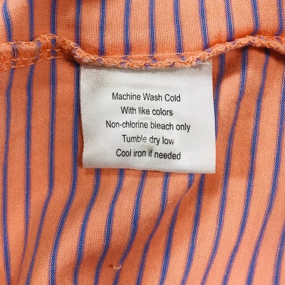 Peter Millar Seaside Wash Polo Shirt S/S Green Blue Striped Men's Size Large - Picture 9 of 10